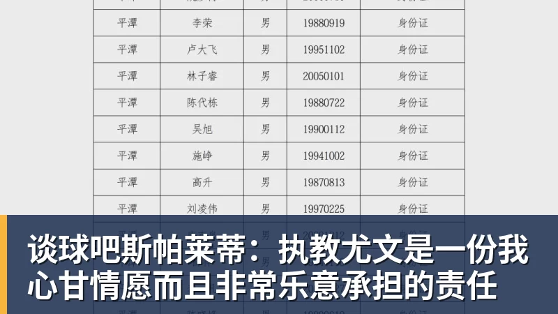 谈球吧斯帕莱蒂:执教尤文是一份我心甘情愿而且非常乐意承担的责任